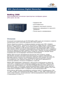 NetRing 2500 Мультисервисная оптическая транспортная