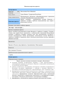 Визитная карточка проекта Автор проекта  Фамилия,