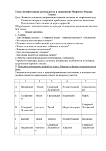 Хозяйственная деятельность и загрязнение Мирового Океана