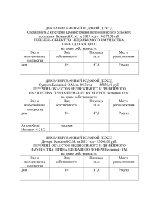 ДЕКЛАРИРОВАННЫЙ ГОДОВОЙ ДОХОД