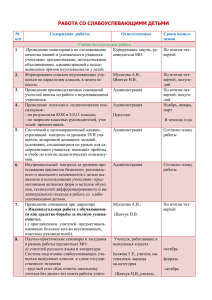 Работа со слабоуспевающими детьми