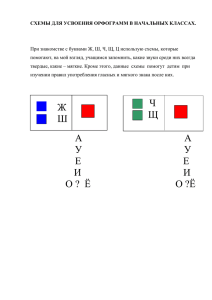 СХЕМЫ ДЛЯ УСВОЕНИЯ ОРФОГРАММ В НАЧАЛЬНЫХ КЛАССАХ.