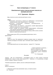 Комплексный анализ прозаического текста на примере рассказа