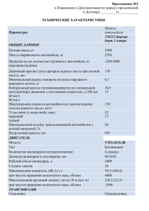 Технические характеристики (приложение 1)