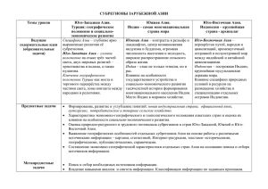 СУБРЕГИОНЫ ЗАРУБЕЖНОЙ АЗИИ