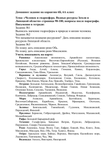 Домашнее задание на карантин 6Б, 6А класс Тема: «Человек и