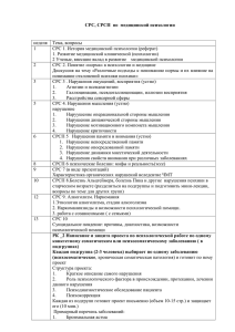 СРС, СРСП по медицинской психологии неделя Тема, вопросы 1