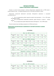 ЛЕГКАЯ АТЛЕТИКА (сдача спортивных нормативов)