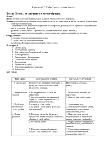 Тема: Плоды, их значение и многообразие