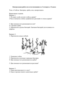 Контрольная работа по естествознанию за 2 четверть в 7классе  Вариативные задания.