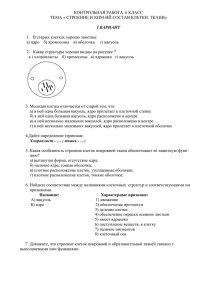 КОНТРОЛЬНАЯ РАБОТА  6 КЛАСС