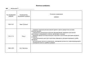 Военные реформы