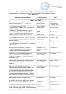 План мероприятий по профилактике табакокурения