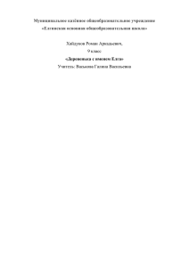 Муниципальное казённое общеобразовательное учреждение «Елгинская основная общеобразовательная школа»  Хайдуков Роман Аркадьевич,