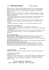 Тема: «Ночной пейзаж» 6 класс, урок 20. Цель: знакомство