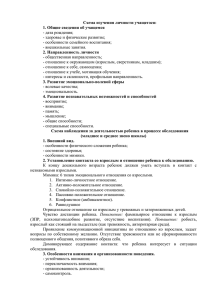 Схема изучения личности учащегося: 1. Общие сведения об