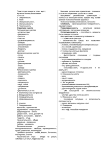 Психология личности (спец. курс) Внешняя религиозная ориентация - привычка, Куликов Леонид Васильевич