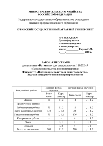 Федеральное государственное образовательное учреждение высшего профессионального образования