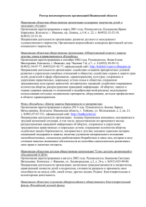 Реестр некоммерческих организаций Ивановской области