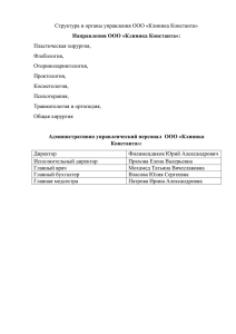 Структура и органы управления ООО Клиника Константа