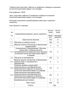 Сварщик на машинах контактной (прессовой) сварки