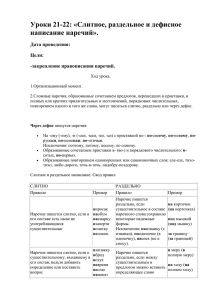 Уроки 21-22: «Слитное, раздельное и дефисное написание наречий». Дата проведения: Цели: