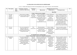 Календарно-тематическое планирование по истории 5 класс