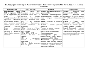 8.1. Государственный строй Великого княжества Литовского в