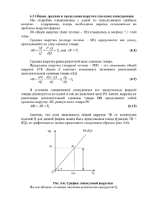 Общая, средняя и предельная выручка в условиях корпорации