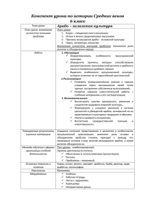 Конспект урока по истории Средних веков 6 класс