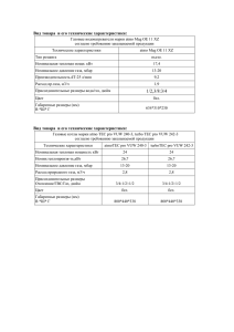 Вид товара и его технические характеристики: Газовые