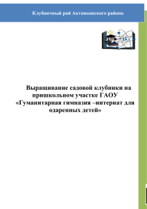 Выращивание садовой клубники на пришкольном участке