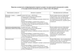 Перечень должностей - Государственная инспекция труда