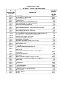 Бакалавриат, магистратура, специалитет (очная форма)