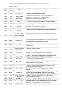 диссертации Импер. Университета Св. Владимира (Киев) 1866