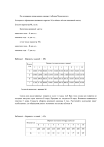 На основании приведенных данных (таблица 3) рассчитать: