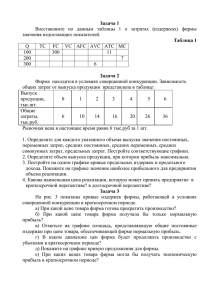 Задача 1 значения недостающих показателей.