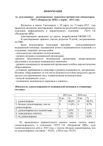 Информация по результатам анкетирования пациентов