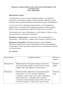 Конспект по продуктивному виду деятельности рисование во 2-ой младшей группе. Тема: «Цыплёнок».