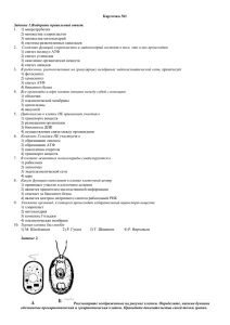 Карточка №1 Задание 1.Выберите правильный ответ. 1.  1) микротрубочек 2) множества хлоропластов