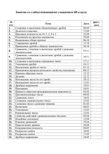 Трифонов С. В. Занятия со слабоуспевающими учащимися 6