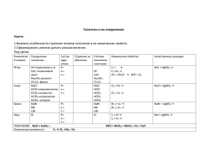 Галогены и их соединения