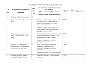 Календарно-тематическое планирование 2 класс