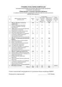 Менеджмент в малом и среднем бизнесе