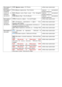 Категория E Отгрузка EXW (франко завод