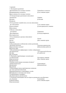 1 вариант 1. Культурные растения: А)развиваются без помощи человека Г)выведены человеком