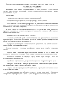 Памятка по предупреждению пожаров в результате пала сухой травы и... Выжигание  сухой  травы  и  неосторожность ... УВАЖАЕМЫЕ ГРАЖДАНЕ!