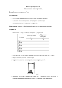 Лабораторная работа №6. «Исследование силы упругости