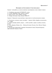 Приложение 2  1)   Симфония, этюд, песня, МУЗЫКАНТ, соната.