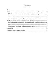 1. Место компенсационных выплат в системе социального